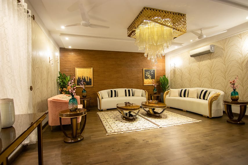 Modern Luxury Drawing Room - Interior Designers Hyderabad